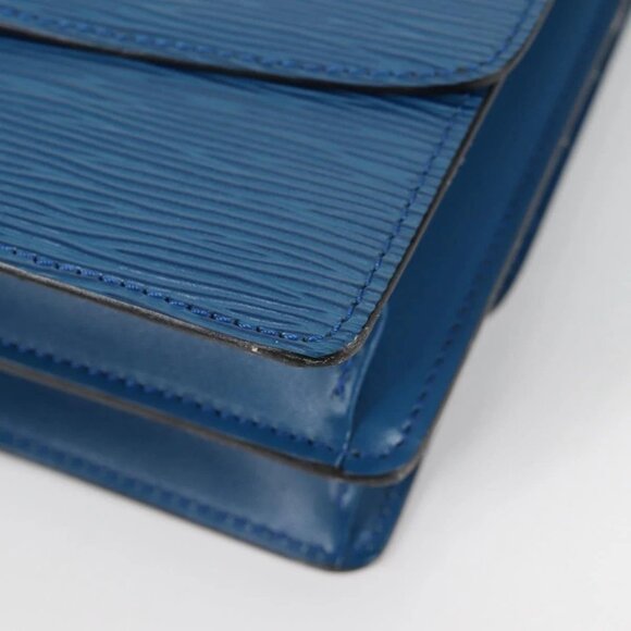 LOUIS VUITTON Epi Grenel Shoulder Bag Blue M52362 LV Auth yk19396 - Picture 4 of 16